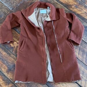 Babaton Rust coat with collar